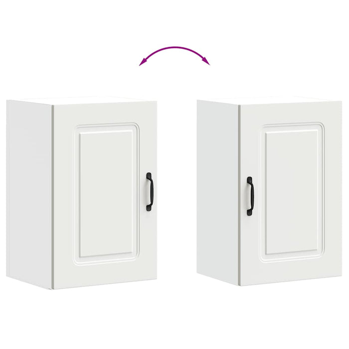 vidaXL Pensile da Cucina Kalmar Bianco in Legno Multistrato