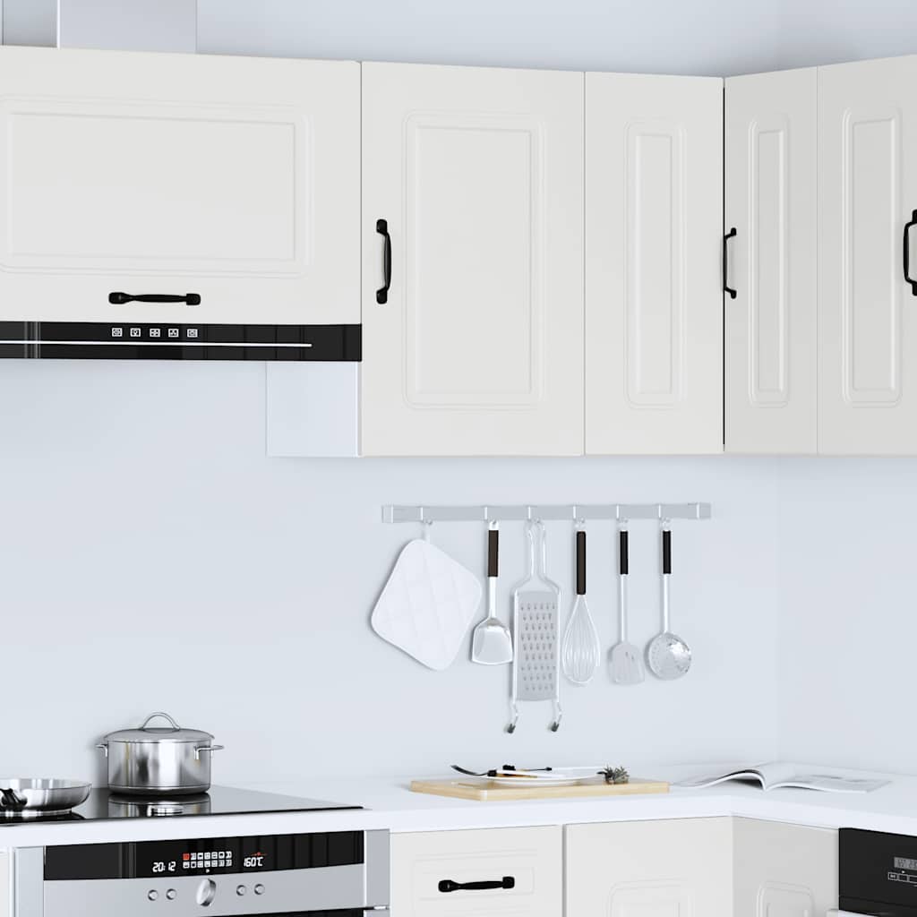 vidaXL Pensile da Cucina Kalmar Bianco in Legno Multistrato