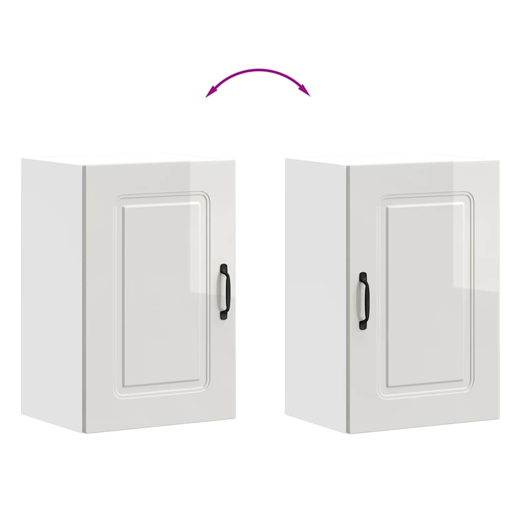 Base da Cucina-Mobile Base da Cucina Kalmar Bianco Lucido in Legno Multistrato 283783