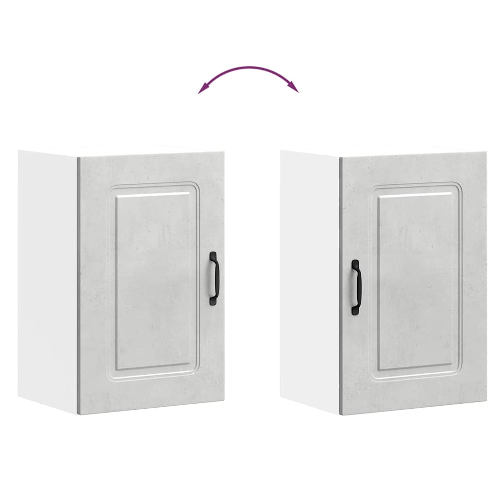 vidaXL Pensile da Cucina Kalmar Grigio Cemento in Legno Multistrato