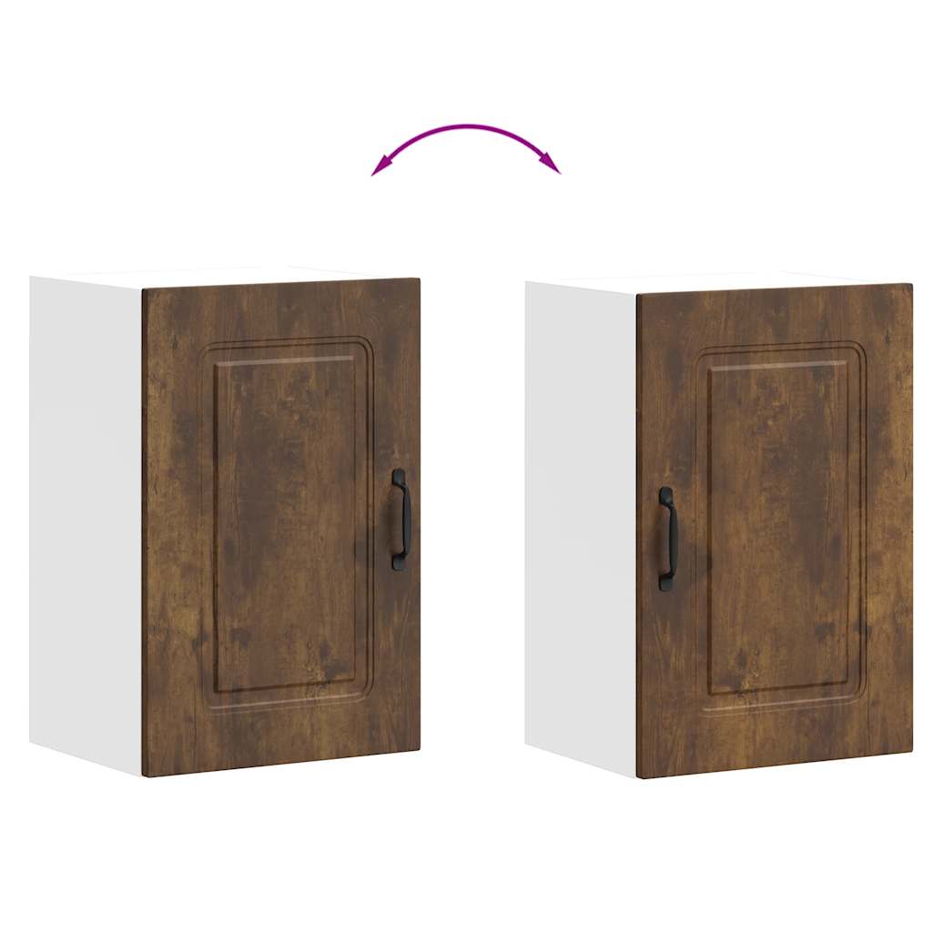 Pensile da Cucina-Mobile Cucina da Parete Kalmar Rovere Fumo in Legno Multistrato 301215