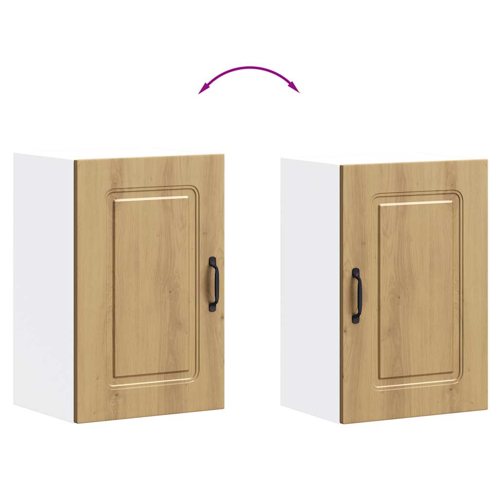 Pensile da Cucina-Mobile Cucina da Parete Kalmar Rovere Artigianale Legno Multistrato 336716