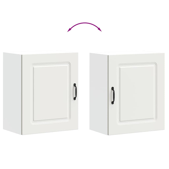 Pensile da Cucina-Mobile Cucina da Parete Kalmar Bianco in Legno Multistrato 359749