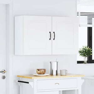vidaXL Pensili da Cucina 2 pz Kalmar Bianco in Legno Multistrato