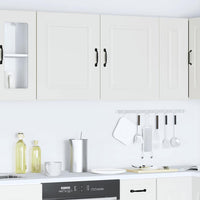 Pensili da Cucina 2 pz-Mobile Cucina da Parete Kalmar Bianco in Legno Multistrato