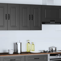 vidaXL Pensile da Cucina Kalmar Nero in Legno Multistrato