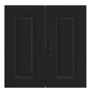 vidaXL Pensile da Cucina Kalmar Nero in Legno Multistrato