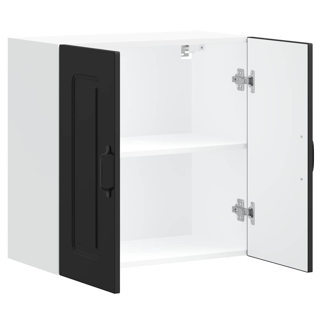 vidaXL Pensile da Cucina Kalmar Nero in Legno Multistrato