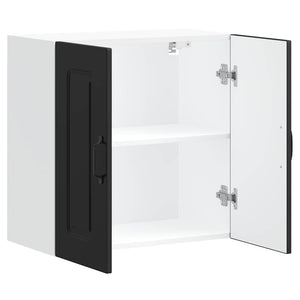 vidaXL Pensile da Cucina Kalmar Nero in Legno Multistrato