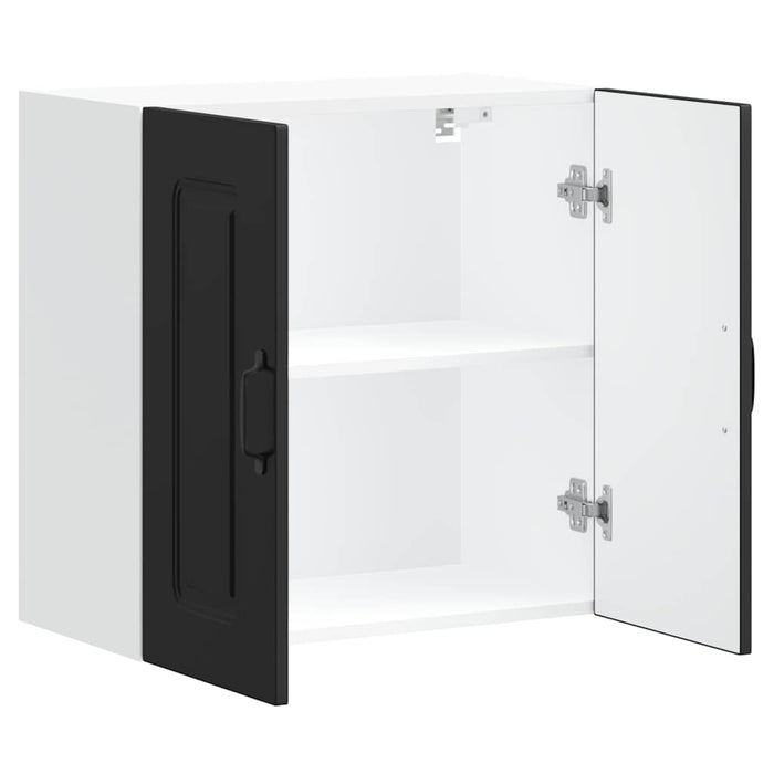 vidaXL Pensile da Cucina Kalmar Nero in Legno Multistrato