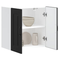 vidaXL Pensile da Cucina Kalmar Nero in Legno Multistrato