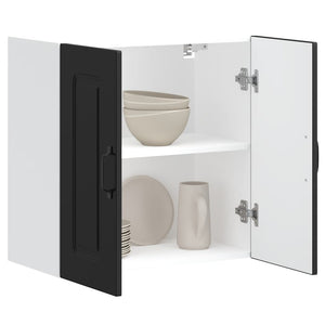 vidaXL Pensile da Cucina Kalmar Nero in Legno Multistrato