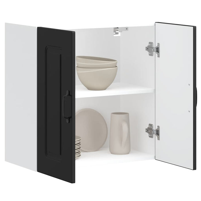 vidaXL Pensile da Cucina Kalmar Nero in Legno Multistrato