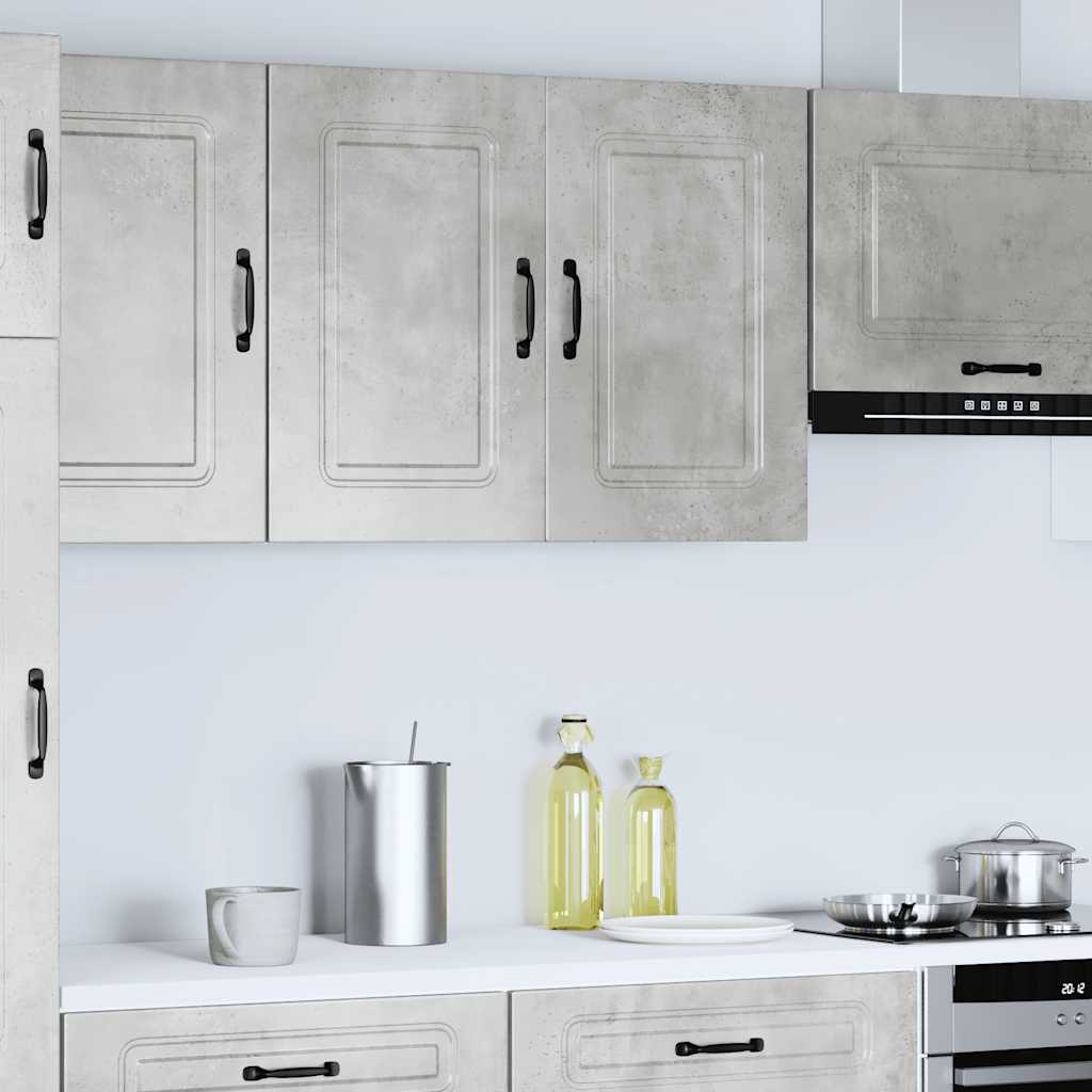 vidaXL Pensile da Cucina Kalmar Grigio Cemento in Legno Multistrato