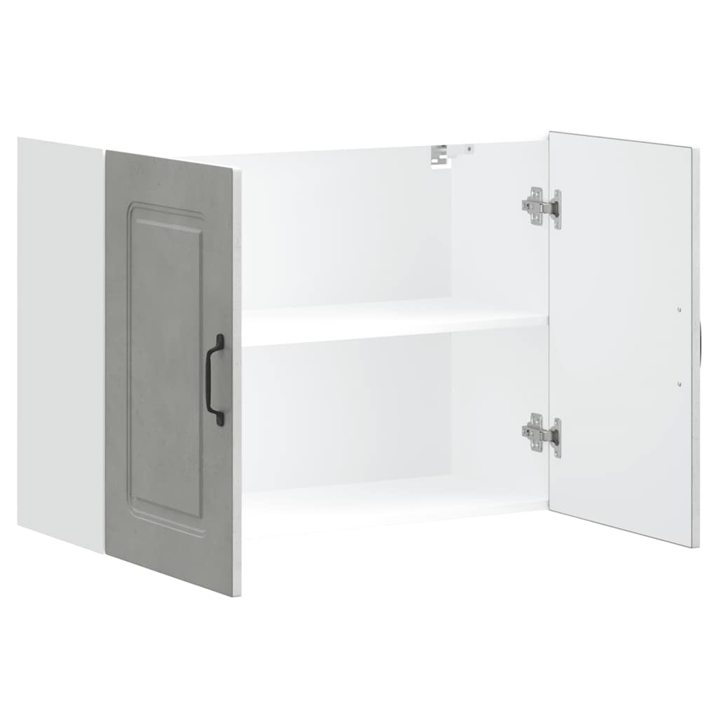 vidaXL Pensile da Cucina Kalmar Grigio Cemento in Legno Multistrato