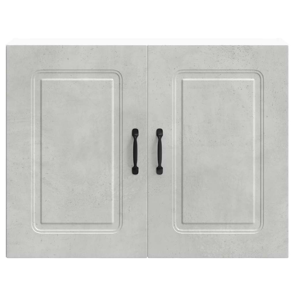 Pensile da Cucina-Mobile Cucina da Parete Kalmar Grigio Cemento in Legno Multistrato 133084