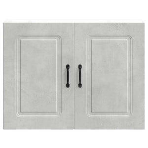 Pensile da Cucina-Mobile Cucina da Parete Kalmar Grigio Cemento in Legno Multistrato 133084