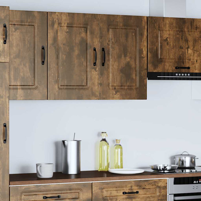 vidaXL Pensile da Cucina Kalmar Rovere Fumo in Legno Multistrato
