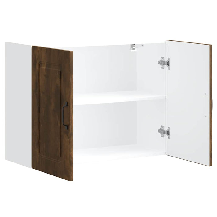 Pensile da Cucina-Mobile Cucina da Parete Kalmar Rovere Fumo in Legno Multistrato 855358