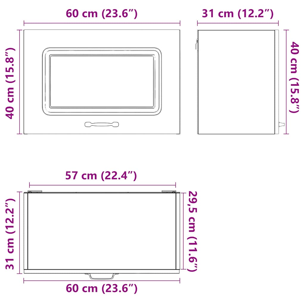 Pensile da Cucina Kalmar Bianco in Legno Multistrato