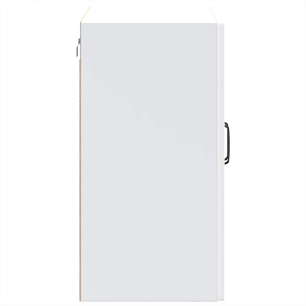 Pensile da Cucina con Porta in Vetro-Mobile Cucina da Parete Kalmar Bianco Truciolato 600945