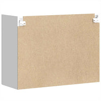 Pensile da Cucina con Porta in Vetro-Mobile Cucina da Parete Kalmar Bianco Truciolato 600945