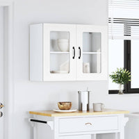 Pensile da Cucina con Porta in Vetro Kalmar Bianco Truciolato 853607