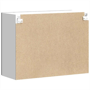 Pensile da Cucina con Porta in Vetro Kalmar Nero Truciolato 853608