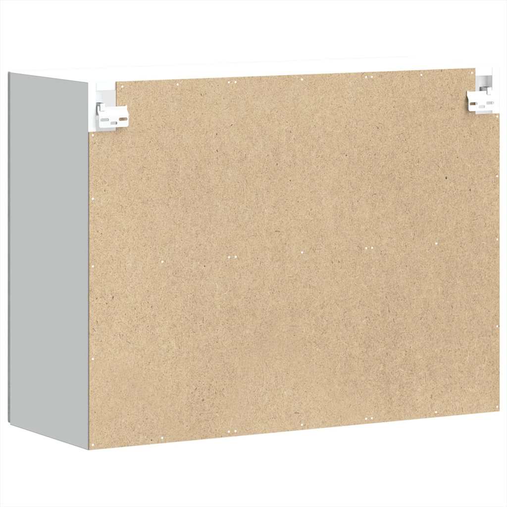 Pensile da Cucina con Porta in Vetro Kalmar Grigio Cemento 853611