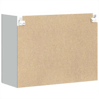 Pensile da Cucina con Porta in Vetro-Mobile Cucina da Parete Kalmar Grigio Cemento 392042