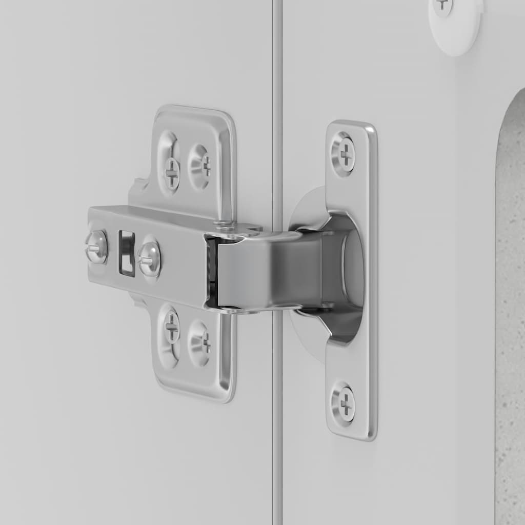 Pensile da Cucina con Porta in Vetro Kalmar Grigio Cemento 853611