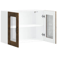 Pensile da Cucina con Porta in Vetro Kalmar Rovere Fumo 853612