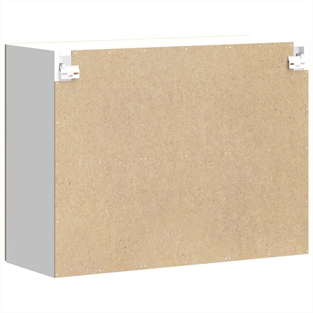 vidaXL Pensile da Cucina con Porta in Vetro Kalmar Rovere Artigianale