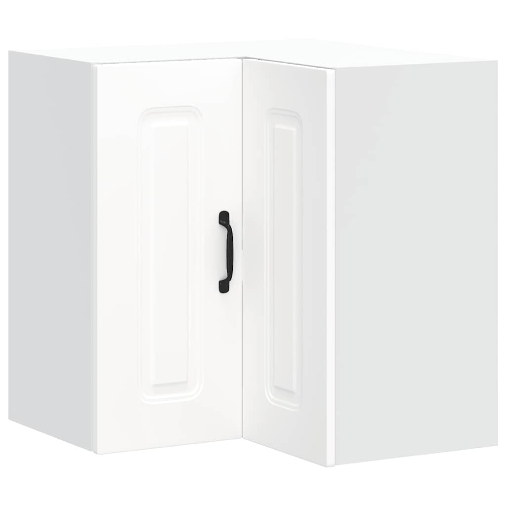 vidaXL Pensile da Cucina ad Angolo Kalmar Bianco in Legno Multistrato