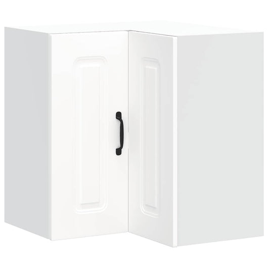 vidaXL Pensile da Cucina ad Angolo Kalmar Bianco in Legno Multistrato