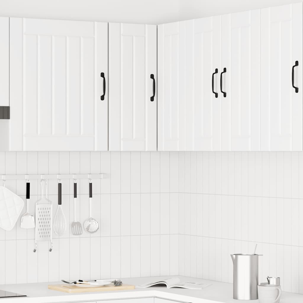 vidaXL Pensile da Cucina ad Angolo Kalmar Bianco in Legno Multistrato