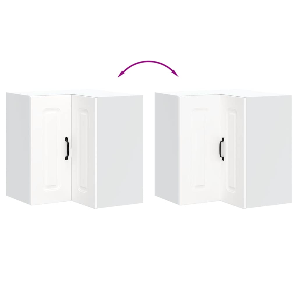 Pensile da Cucina ad Angolo Kalmar Bianco in Legno Multistrato 853617