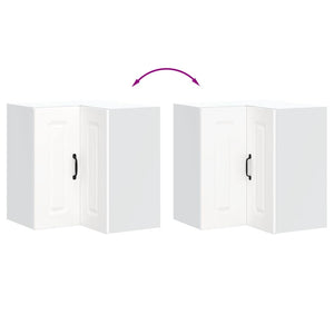 Pensile da Cucina ad Angolo Kalmar Bianco in Legno Multistrato 853617