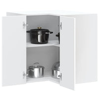 vidaXL Pensile da Cucina ad Angolo Kalmar Bianco in Legno Multistrato