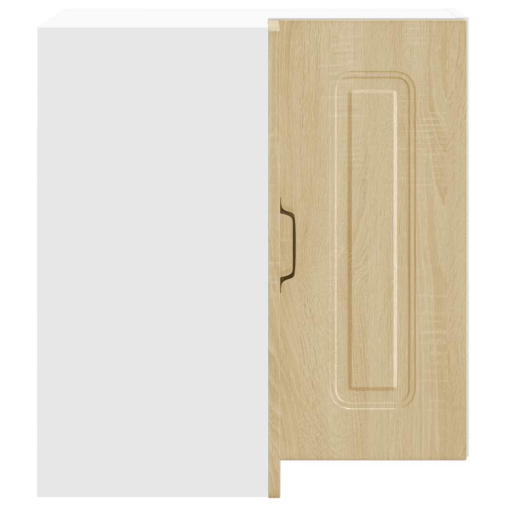 Pensile da Cucina ad Angolo-Mobile Cucina da Parete Kalmar Rovere Sonoma in Truciolato