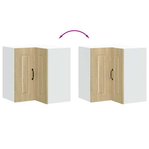 Pensile da Cucina ad Angolo-Mobile Cucina da Parete Kalmar Rovere Sonoma in Truciolato