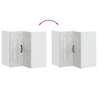 vidaXL Pensile da Cucina ad Angolo Kalmar Grigio Cemento in Truciolato