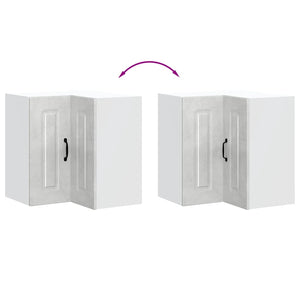 vidaXL Pensile da Cucina ad Angolo Kalmar Grigio Cemento in Truciolato