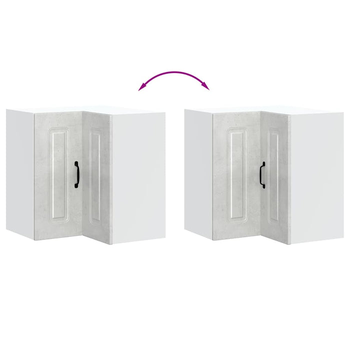 Pensile da Cucina ad Angolo Kalmar Grigio Cemento in Truciolato 853621