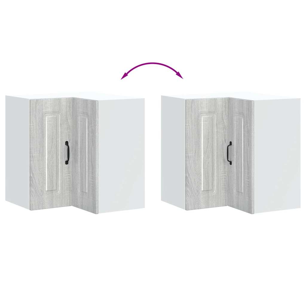 Pensile da Cucina ad Angolo Kalmar Grigio Sonoma in Truciolato 853623