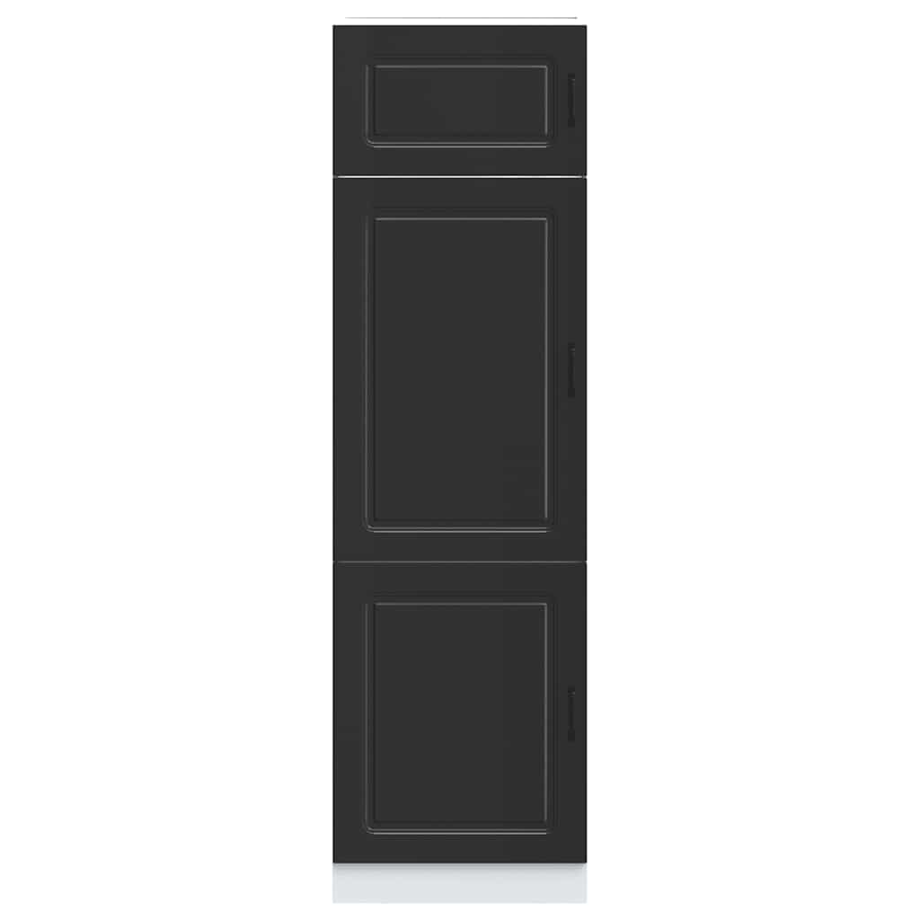 Armadio da Cucina Kalmar Nero in Legno Multistrato 853628