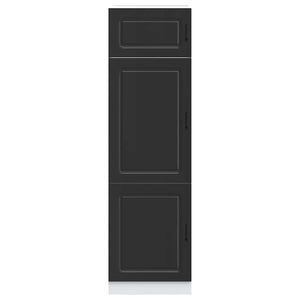 Armadio da Cucina-Credenza da Cucina Kalmar Nero in Legno Multistrato