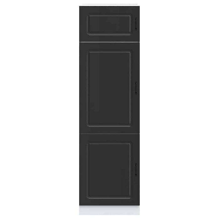 Armadio da Cucina-Credenza da Cucina Kalmar Nero in Legno Multistrato