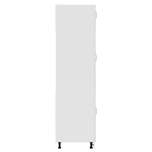 Armadio da Cucina-Credenza da Cucina Kalmar Bianco Lucido in Legno Multistrato