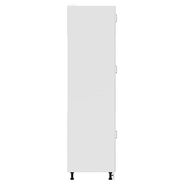 Armadio da Cucina-Credenza da Cucina Kalmar Bianco Lucido in Legno Multistrato